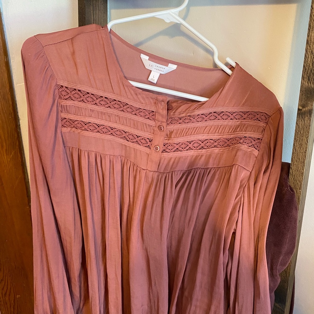 Salmon long sleeve knit